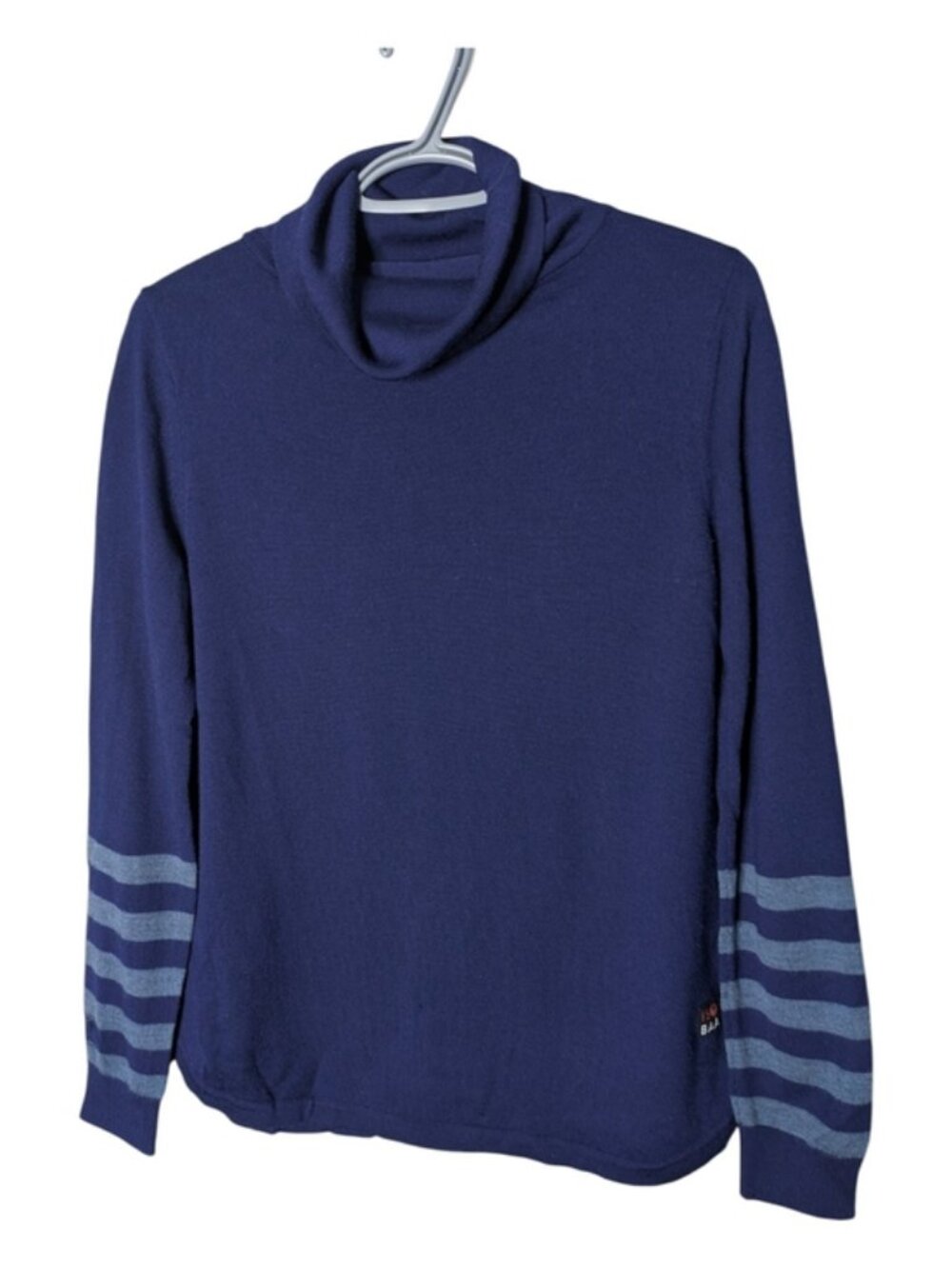 Isobaa Women's Merino Roll Neck Sweater (Navy/Denim) Size Small